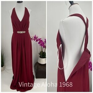 $256 Jenny Packham Evening Dress NWT Maroon